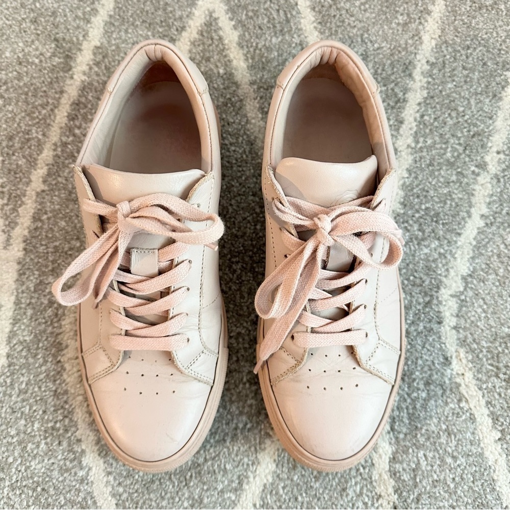Greats Blush Pink Leather Low Top Sneakers